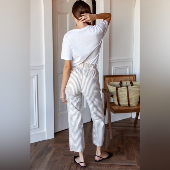 NWT Emerson Fry XL Johnny Sailor Pant Stretch Linen Elastic Waist Relaxed Fit - Picture 4 of 6